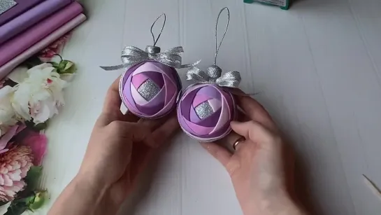 Новогодние шары своими руками Из фоамирана Игрушки на елку _ Christmas Ornaments DIY Glitter Foam