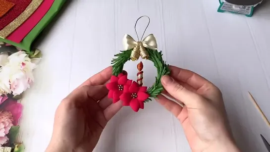 Новогодние украшения из фоамирана Игрушки на ёлку Новогодний декор_ Amazing Diy Christmas toys tree