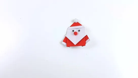 Оригами Дед Мороз из бумаги Новогодние поделки из бумаги своими руками Paper Santa Claus Origami DIY