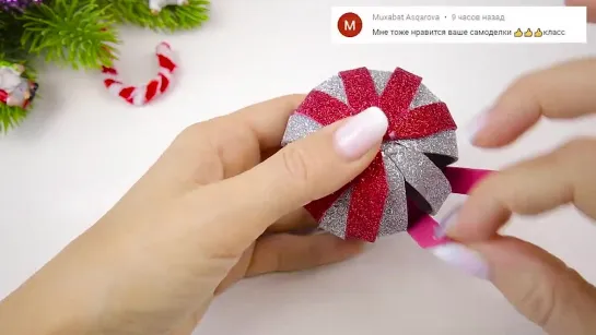 НОВОГОДНИЕ ИГРУШКИ из фоамирана на Ёлку своими руками _ Diy Christmas Ornaments glitter foam