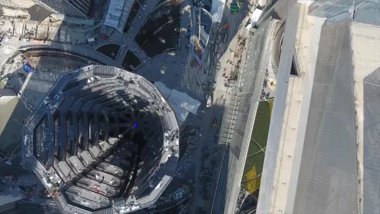 Aerial View of The Vessel at Hudson Yards, New York City