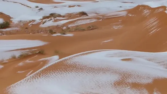 Snow and Sand..   La neige Ã  Ain sefra 2018.....ثلوج ورمال بالصحراء الجزائرية