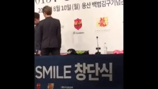 150810 Джунсу на открытии FC Smile