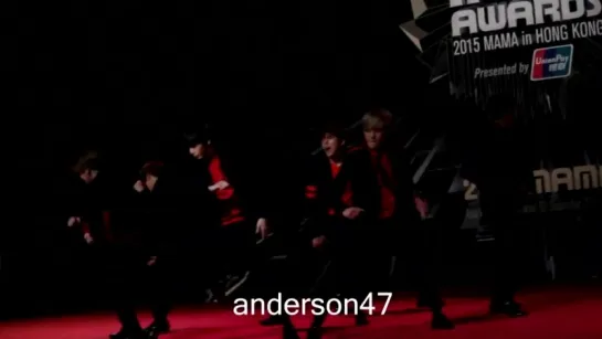 [VK] [02.12.15] Monsta X - Trespass + Hero @ Mnet Asian Music Awards 2015 Red Carpet