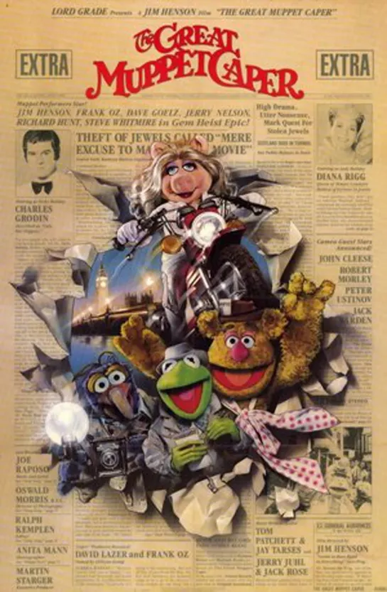 Большое ограбление Маппетов / The Great Muppet Caper (1981) мюзикл приключения комедия дети в кино