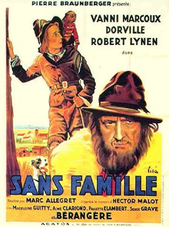 Без семьи / Sans famille (1934 Франция) семейный драма дети в кино Режиссер: Марк Аллегре / Marc Allégret