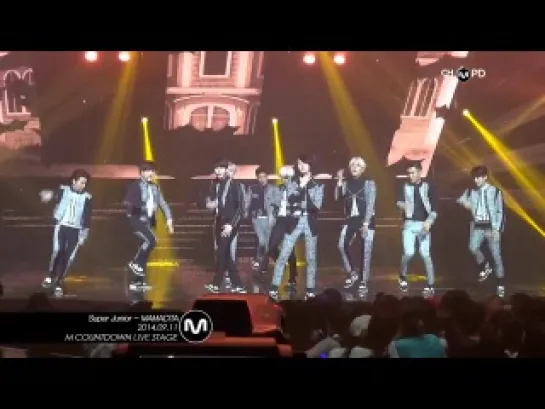 Super Junior - Mamacita, Mnet! M!Countdown  11.09.2014 (MPD)