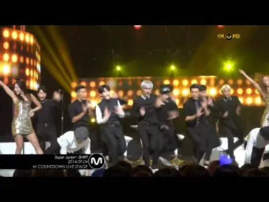 SUPER JUNIOR - SHIRT, M! Countdown, Comeback Stage (Fancam) 04.09.2014