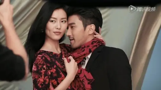 Liuwen & Siwon HM 2016 CHN New Year Campaign BTS 15.01.2016