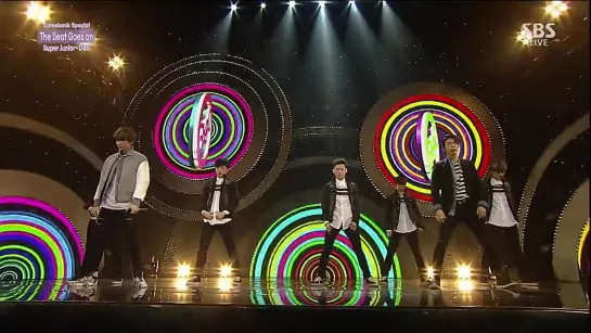 Super Junior - The Beat Goes On, Growing Pains, Inkigayo 08.03.2015