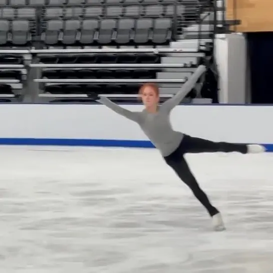 Александра Трусова / Alexandra Trusova - U.S. International Figure Skating Classic 2021, Тренировка, 3А-3Т