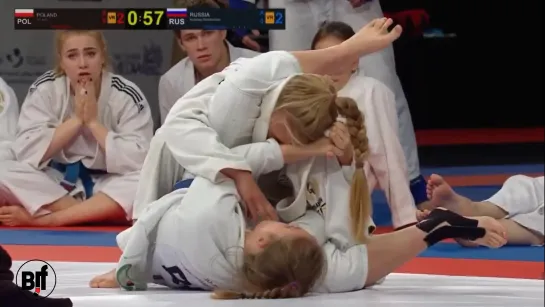 Валерия Фокина - матч в финале командного этапа JU-JITSU WORLD CHampionship 2019