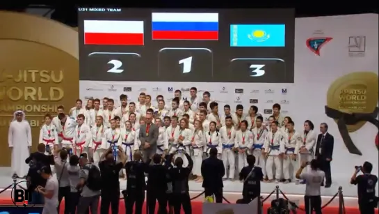 Гимн России исполняет Сборная России на JU-JITSU WORLD CHampionship 2019