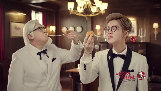 [CF] 170603 KFC Chizza CF - Colonel LuHan with Anothe Colonel @ Lu Han