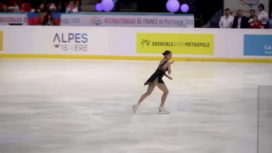 Alina Zagitova FS Grand Prix 2019 in Grenoble (Alt. angle) 60p