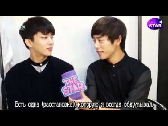 [RUS SUB][16.08.13] Daehyun-Youngjae 'Dazzling, Eye-Cleansing Line @ THEStar B.A.P Partner Interview