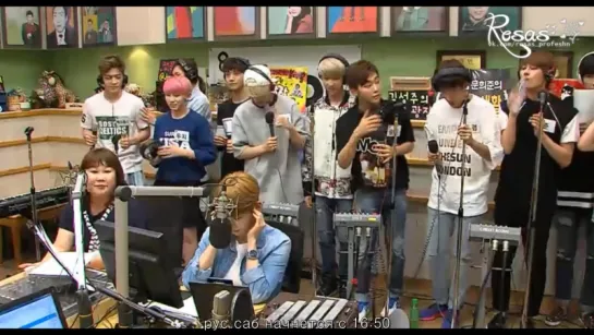 [ROSAS RUS SUB] [150703] SEVENTEEN (세븐틴) @ Kiss The Radio Sukira [1 часть]