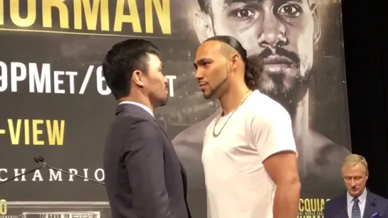 Pacquiao vs Thurman First Face-Off