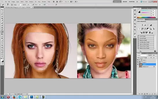 УРОКИ ФОТОШОПА. Самый быстрый фотомонтаж- замена лица в фотошопе