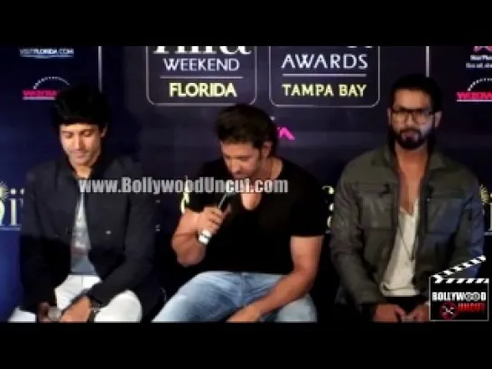 15th Annual IIFA Awards 2014 - Hrithik Roshan, Shahid Kapoor & Farhan Akhtar - Press Conference