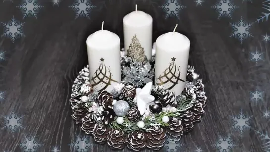 DIY Новогодний подсвечник своими руками. Новогодний декор. DIY Christmas candlestick.