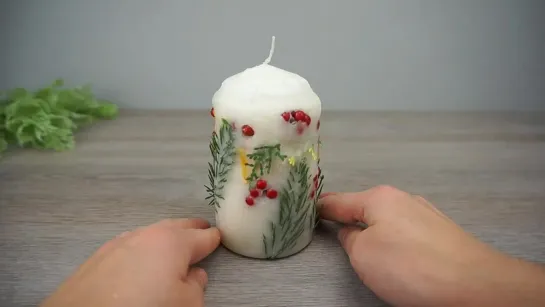 DIY Новогодняя СВЕЧА на праздничный стол