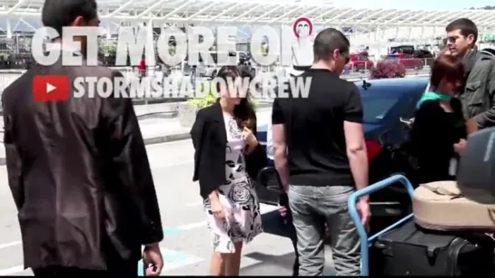 Ian Somerhalder and Nikki Reed at Nice airport leaving Cannes Film Festival