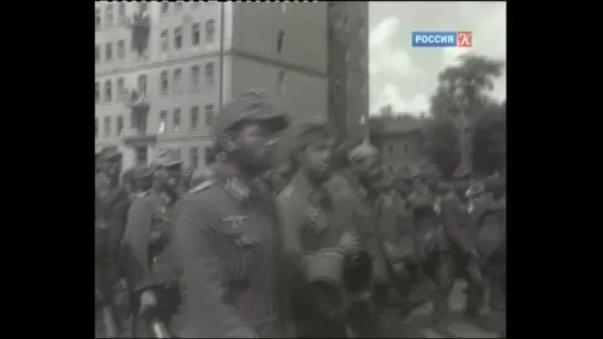 Проконвоирование военнопленных немцев через Москву. 17 июля 1944 г. (ЦСДФ, хроника, 1944)