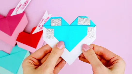 СЕРДЦЕ с карманом _ Валентинка _ Heart with pocket