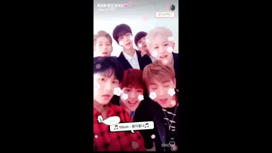 [VK][08.04.17]Snow SNOW app - spring has come(song 10 cm) MONSTA X