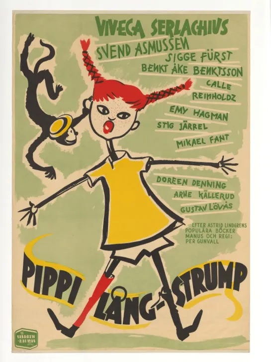 Пеппи Длинныйчулок / Пеппи длинный чулок / Pippi Långstrump (1949 Швеция) комедия дети в кино Режиссёр: Пер Гунваль