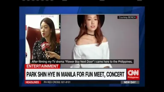 #ParkShinHye interview with CNN news after Flower of Angel with #Bench Press Conference