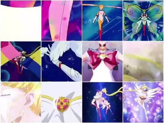 Sailor Moon Transformations 90's/ Crystal/Eternal Movie.