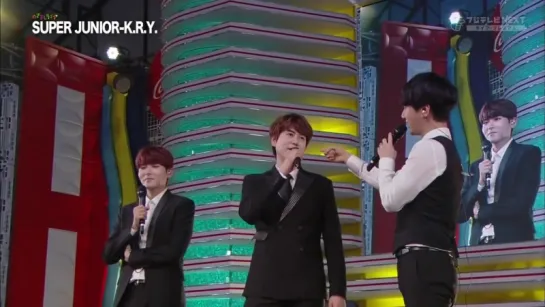 Super Junior KRY - Mezamashi Live 14.08.2015