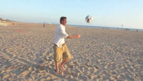 David Beckham on the Beach