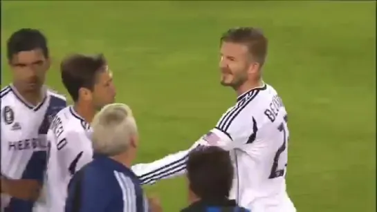 David Beckham fights with San Jose and Mascot