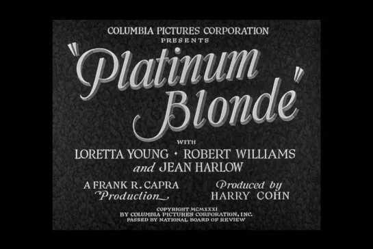 ᴴᴰ Платиновая блондинка / Platinum Blonde (Фрэнк Капра / Frank Capra) [1931, США, романтическая комедия] (RUS SUB)