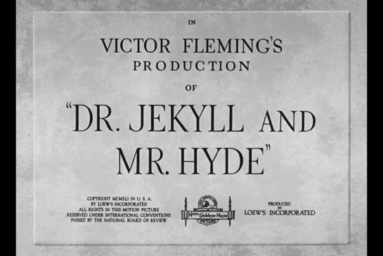 ᴴᴰ Доктор Джекилл и Мистер Хайд / Dr. Jekyll and Mr. Hyde (Виктор Флеминг / Victor Fleming) [1941, США, Драма, ужасы]