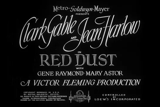 ᴴᴰ Красная пыль / Red Dust (Виктор Флеминг / Victor Fleming) [1932, США, драма, мелодрама, приключения] (RUS SUB)