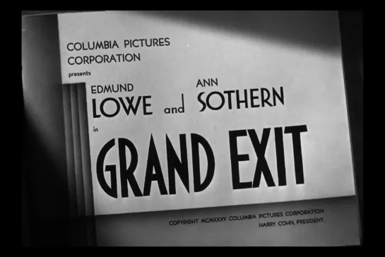 ᴴᴰ Большой выход / Grand Exit (Эрл С. Кентон / Erle C. Kenton) [1935, США, детектив] (RUS SUB)