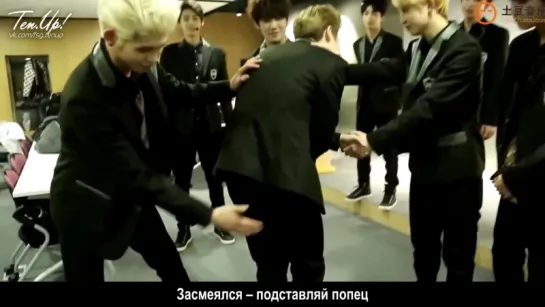 [Ten.Up!] 151029 UP10TION (업텐션) За сценой The Show (рус.саб)