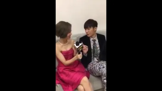 [2015 Sanlih Drama Awards] 炎亞綸 Aaron Yan at the backstage with Lulu