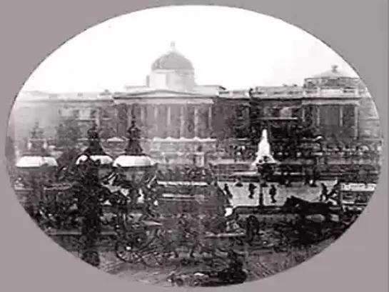 Трафальгарская площадь в Лондоне / London's Trafalgar Square (1890)