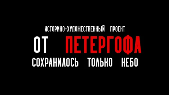 «От Петергофа сохранилось только небо...»