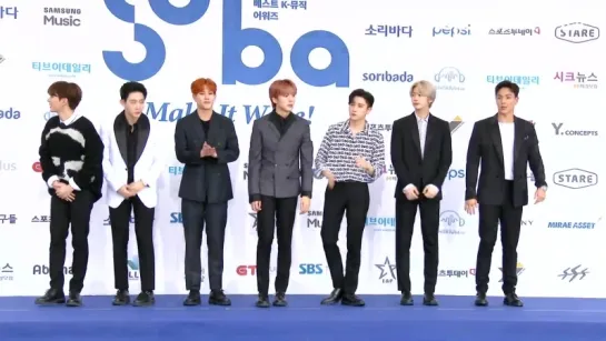 [VK][30.08.18] MONSTA X on 2018 SOBA Red (Blue) Carpet @TopStarNews.Net