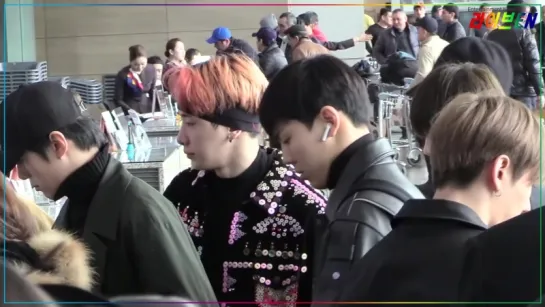 [VK][09.02.18] Airport Incheon, fly to Japan (Sapporo) @ liveenTV