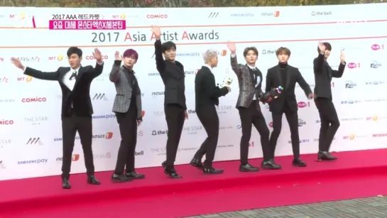 [VK][15.11.17] Red Carpet MONSTA X,  Seventeen @ 2017 Asia Artist Awards by SPOTV STAR