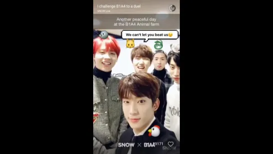 [OTHER][161209] B1A4 @ SNOW Live "SNOW X B1A4 - I CHALLENGE B1A4 TO A DUEL"