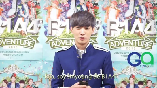 [GREETINGS][151111] Jinyoung @ Special Message to BANAs for B1A4 ADVENTURE 2015 in Mexico