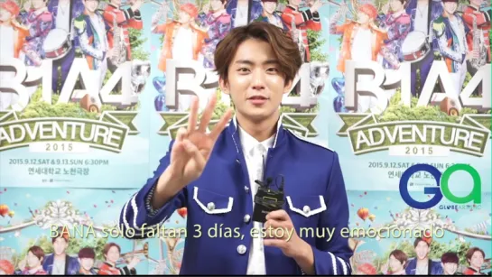 [GREETINGS][151111] Gongchan @ Special Message to BANAs for B1A4 ADVENTURE 2015 in Mexico